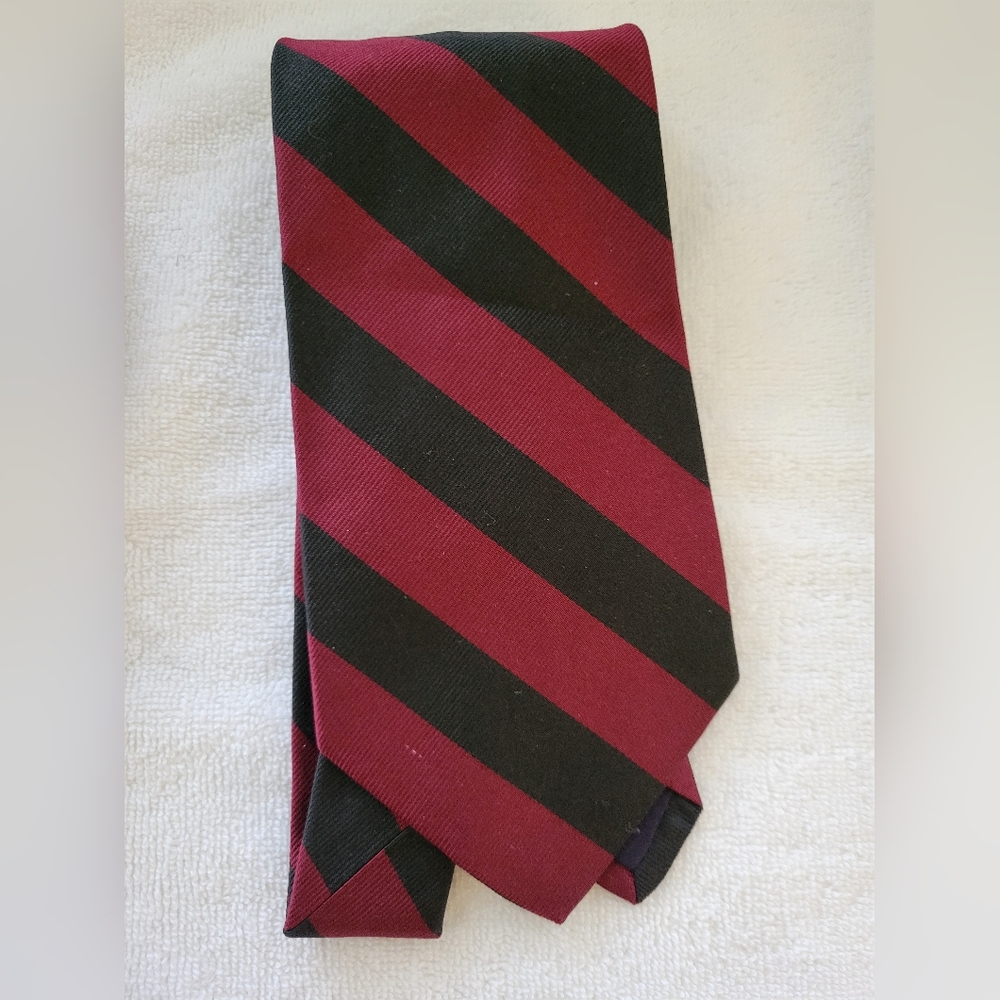 Jos. A. Bank Bold Red and Black Striped Tie-Vintage